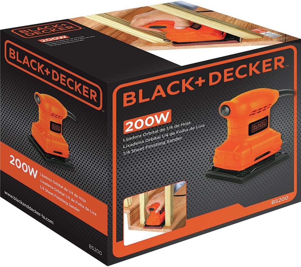 BLACK+DECKER Lixadeira Orbital, Potência de 200W, SB200, 110V - Imagem 4