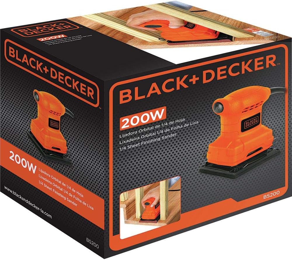 BLACK+DECKER Lixadeira Orbital, Potência de 200W, SB200, 110V - Imagem 2