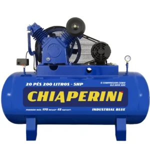 Compressor de ar alta pressão 20 pcm 200 litros - Chiaperini 20/200 Blue