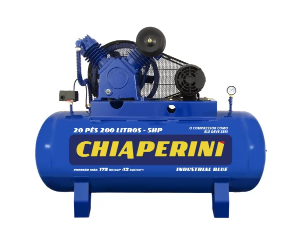 Compressor de ar alta pressão 20 pcm 200 litros - Chiaperini 20/200 Blue