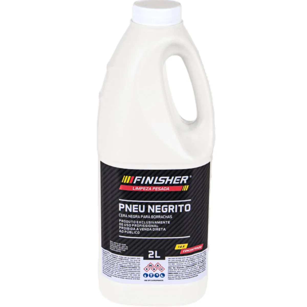 Pneu Negrito Pretinho Para Pneus E Borrachas Concentrado Finisher Galão 2L