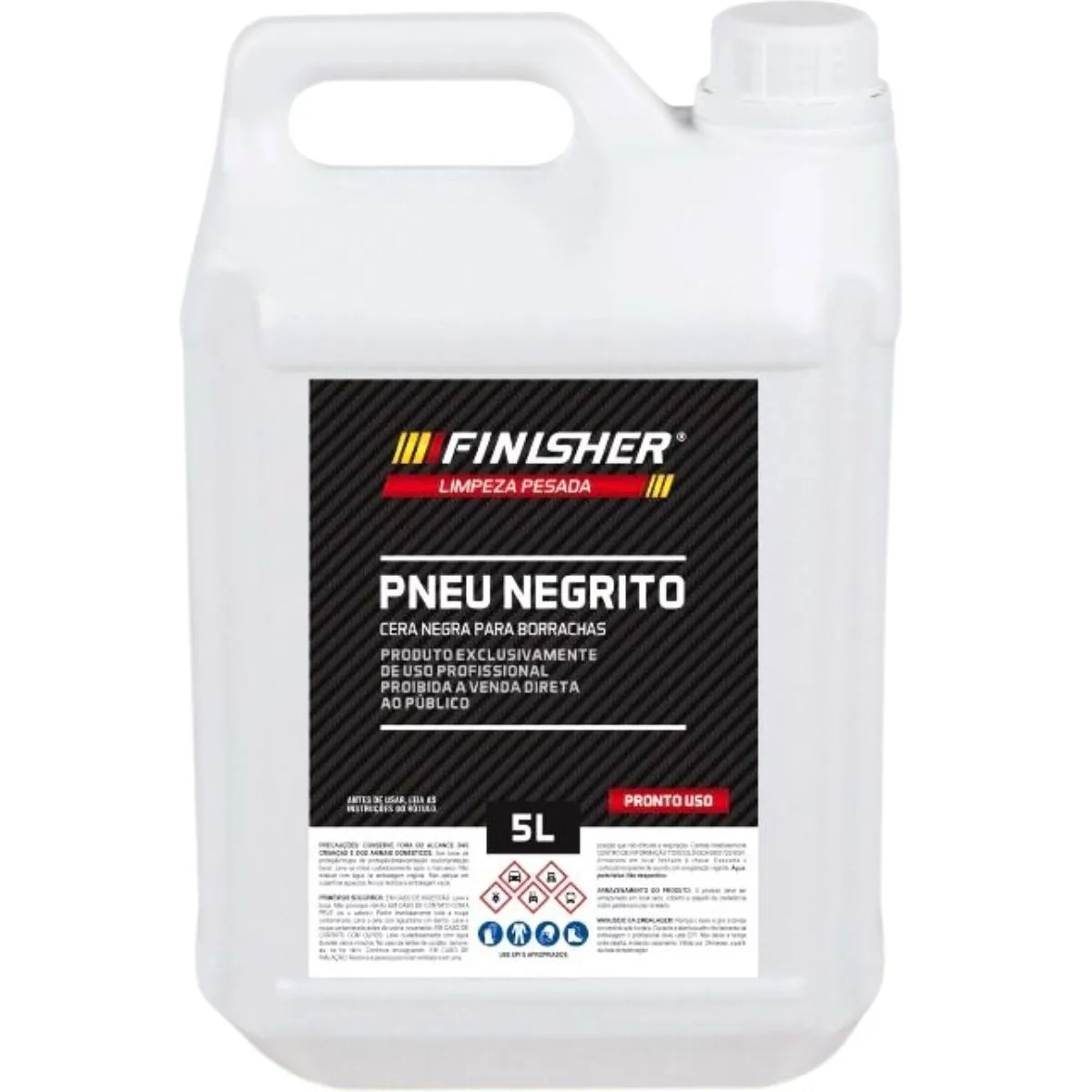 Pneu Negrito Pretinho Para Pneus E Borrachas Concentrado Finisher Galão 5L