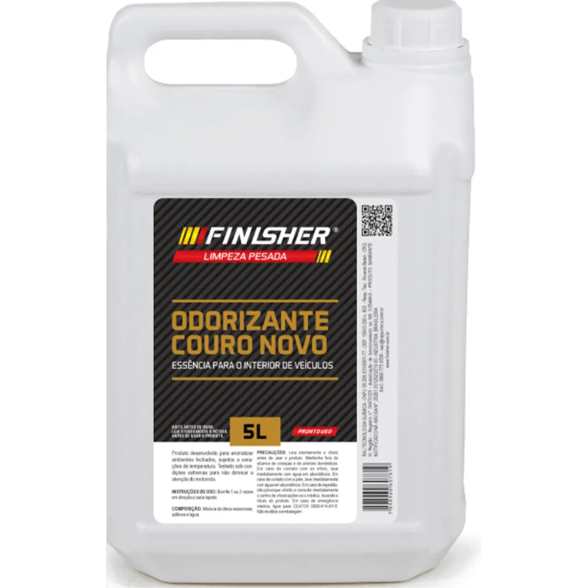 Cheirinho para Carro Odorizante Couro Novo Finisher 5L