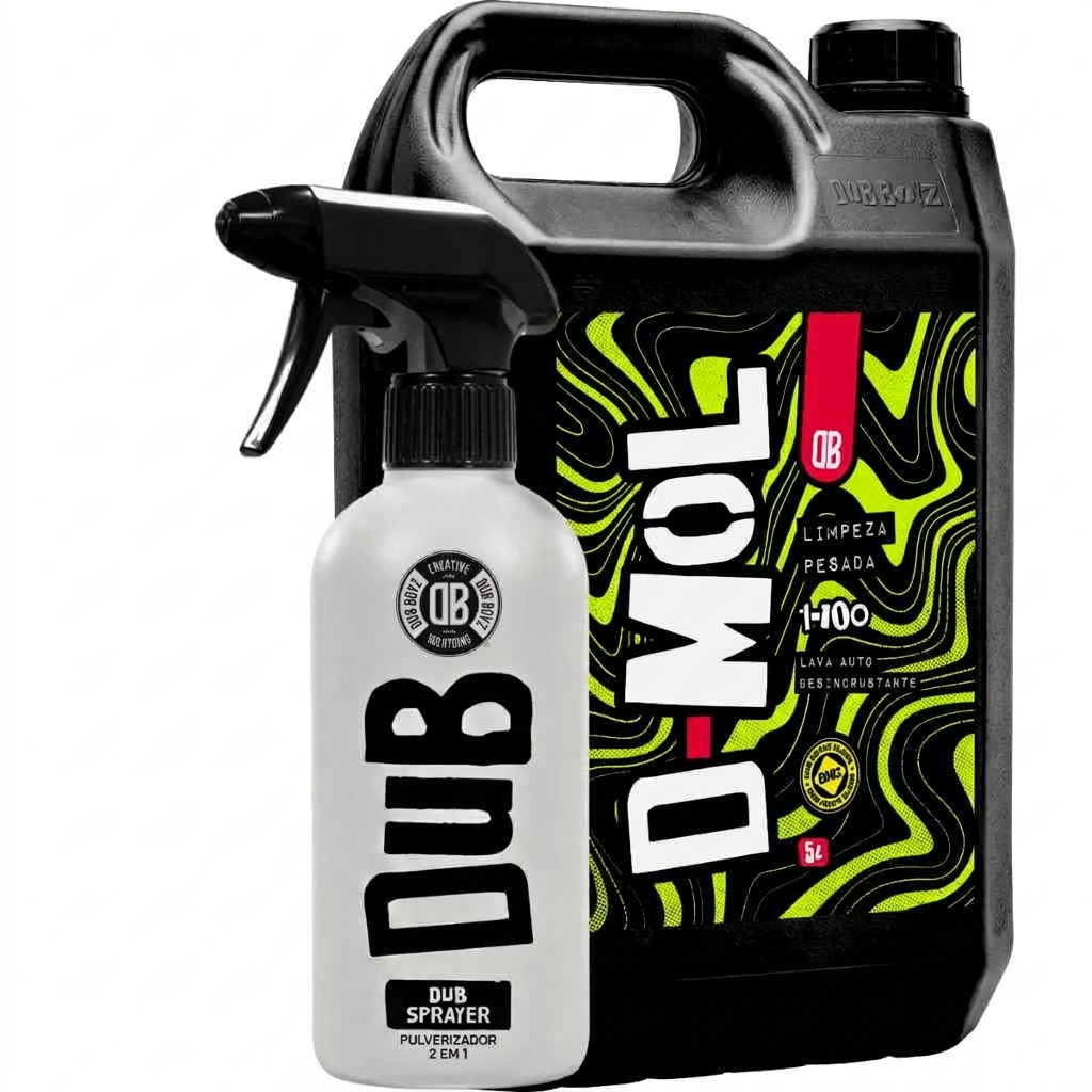 Kit Pulverizador Dub Sprayer 500ml D-mol Desengraxante Pré-lavagem 5L Espuma Aplicadora