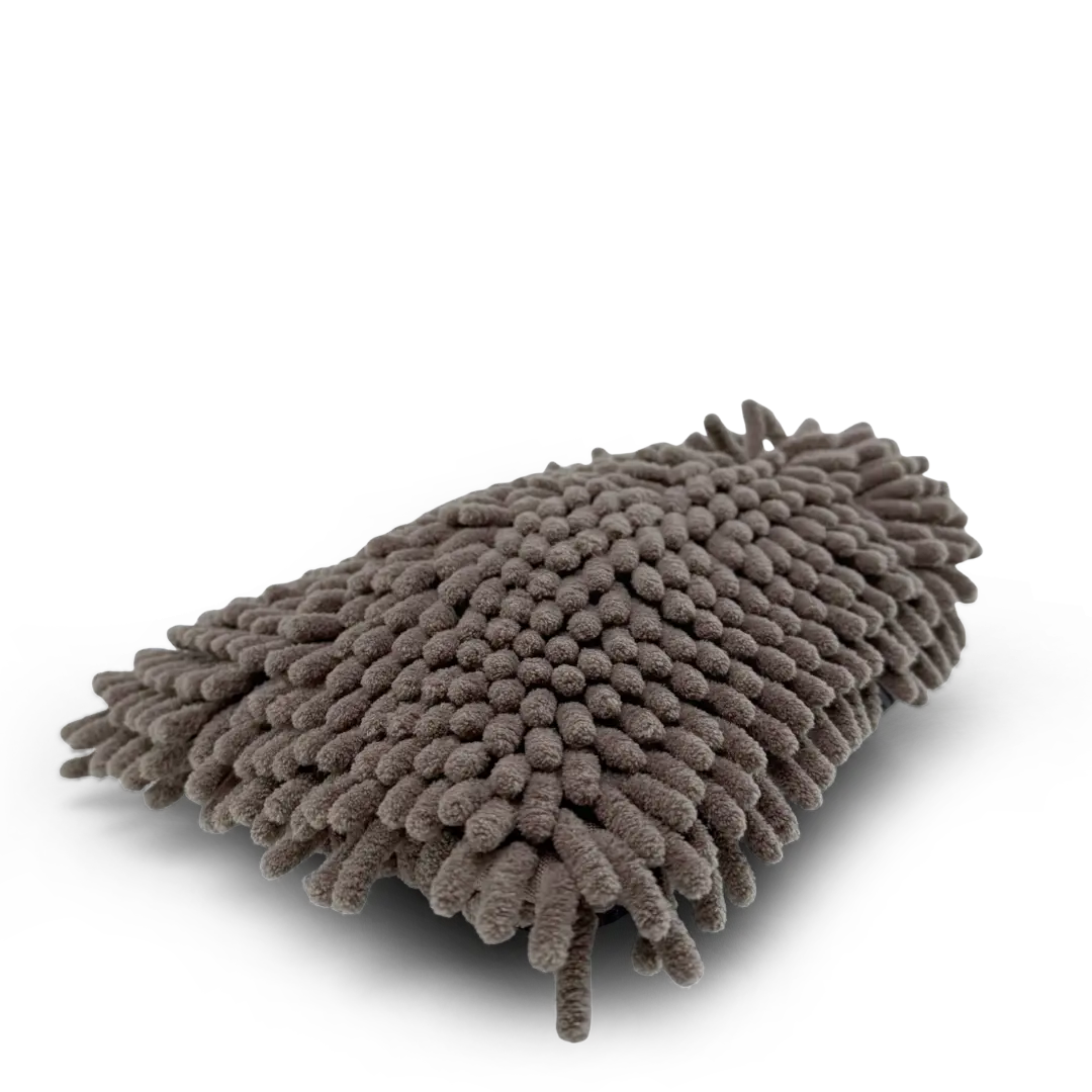 LUVA DE LAVAGEM CINZA COM TENTÁCULOS - 26X22CM