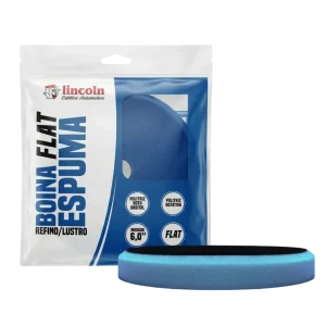 Boina de espuma 6" FLAT - Refino e Lustro - Azul SV