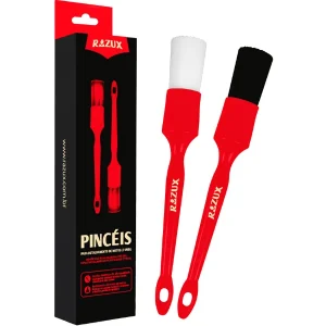 Kit Pincéis Detalhamento Automotivo Moto Razux